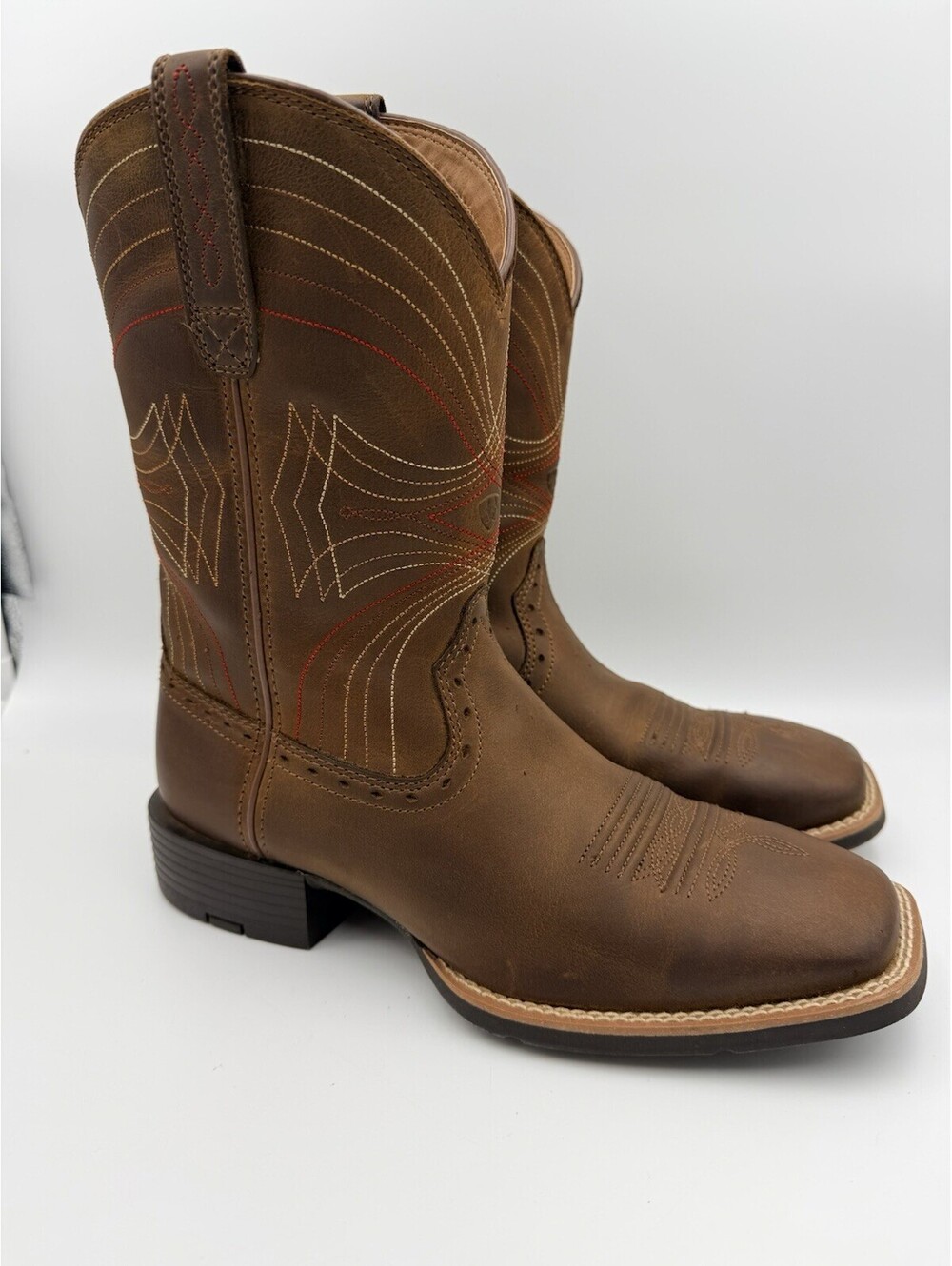 Ariat Men's Sport Wide Square Toe Cowboy Boot - Size 8.5 EE Distressed Brown